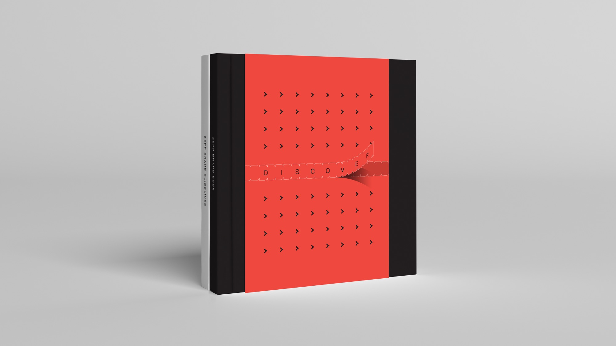 Zepp brand guideline books with red sleeve